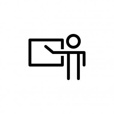 öğretmen simgesi vektör illüstrasyonu