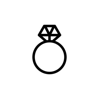 Elmas halka ikonu vektör illüstrasyonu