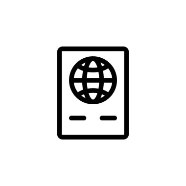 Pasaport ikonu vektör illüstrasyonu