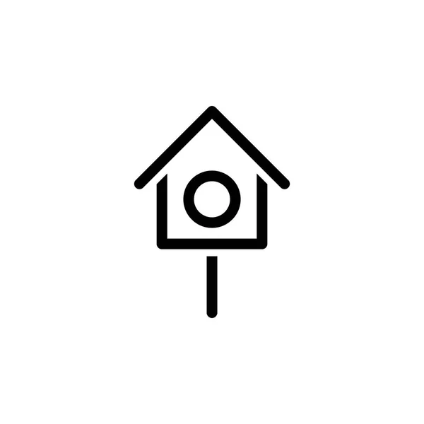 Vogel huis pictogram vector illustratie — Stockvector