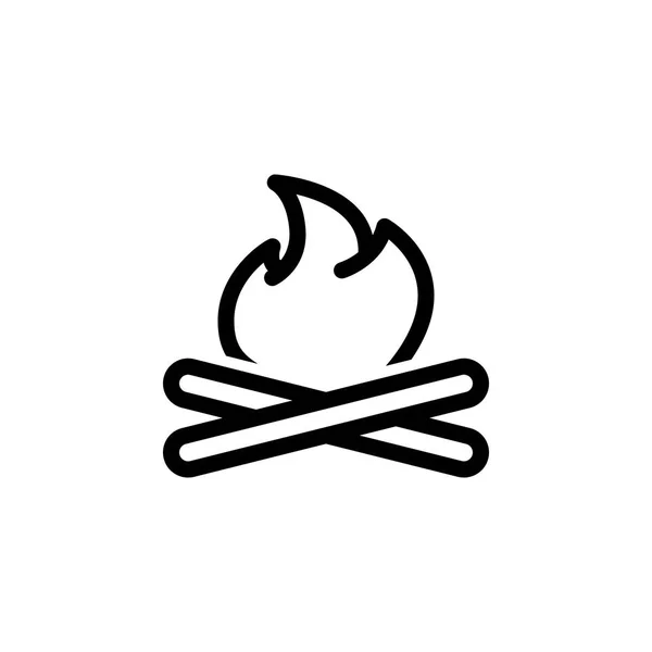 Campfire icono vector ilustración — Archivo Imágenes Vectoriales