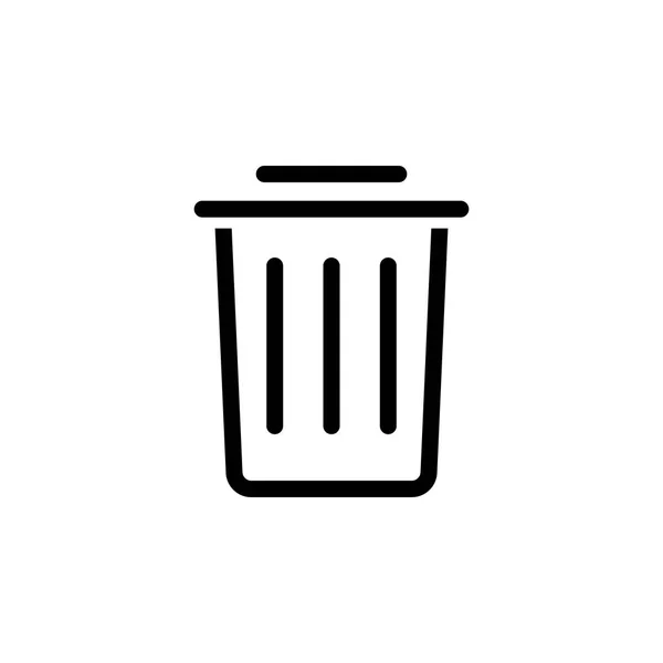 Illustration vectorielle icône poubelle — Image vectorielle