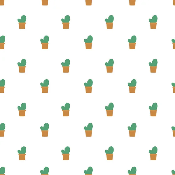 Varrat Nélküli Kaktusz Mintás Háttérrel — Stock Vector
