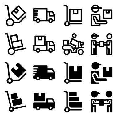 vektör çizim teslim Icon set