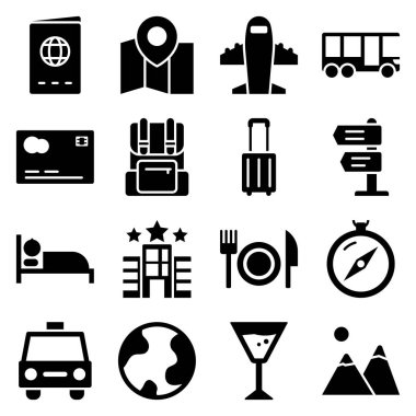 simge kümesi vektör çizim seyahat