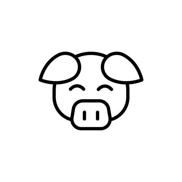 Varkensvlees Pictogram Vectorillustratie — Stockvector
