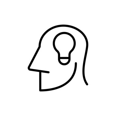 Fikir simgesi vektör illüstrasyonu