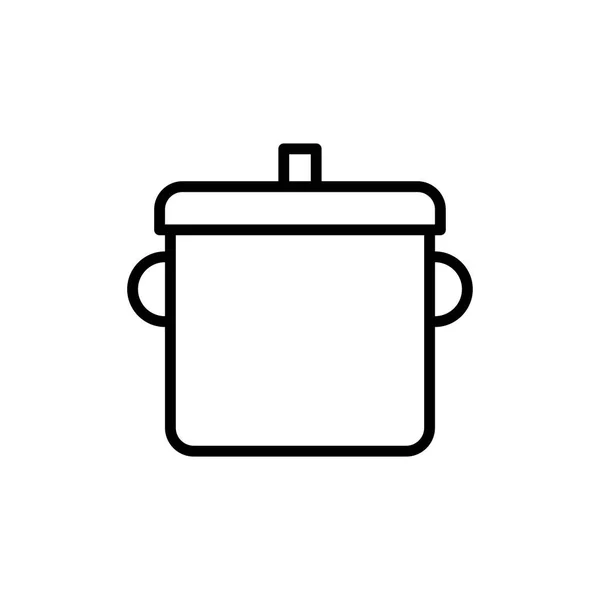 Ilustrasi vektor ikon pot - Stok Vektor