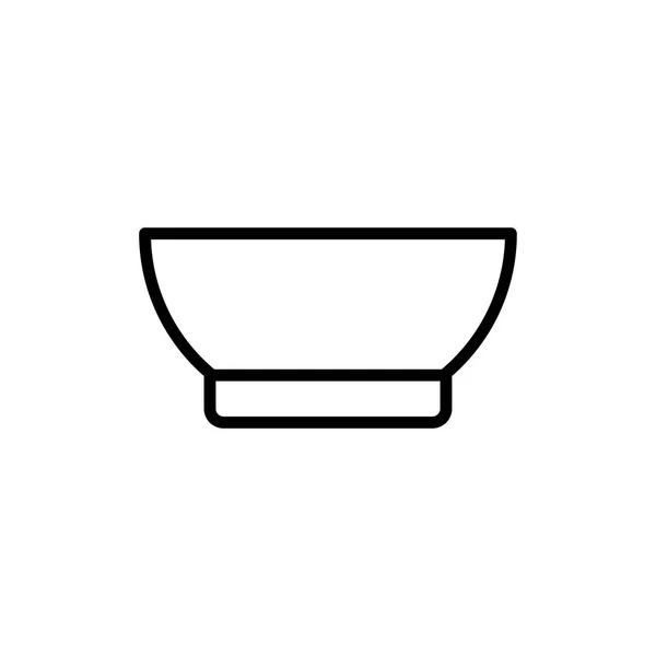 Tazón icono vector ilustración — Vector de stock