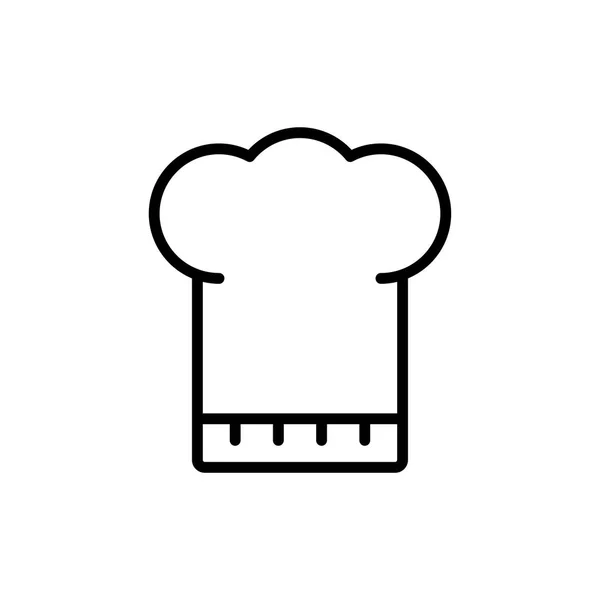 Chef hoed pictogram vector illustratie — Stockvector