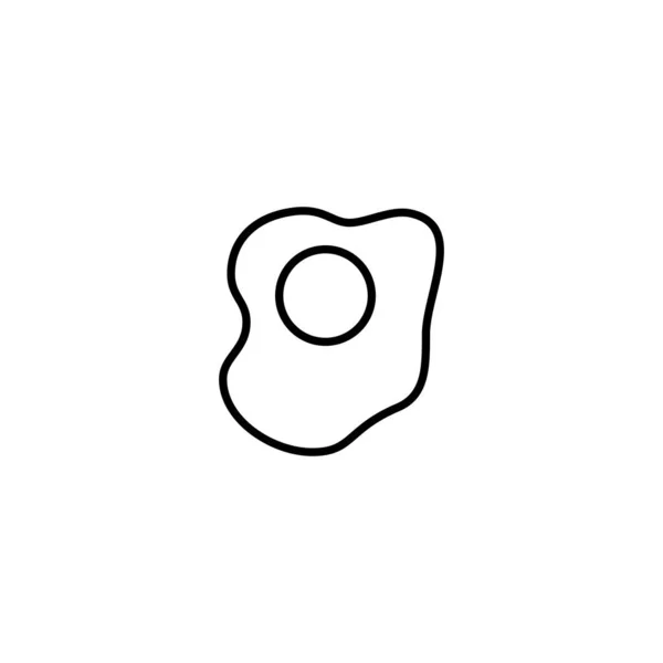 Ateşlenen yumurta ikonu vektör illüstrasyonu — Stok Vektör