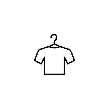 Askı simgesi vektör illüstrasyonlu kumaş