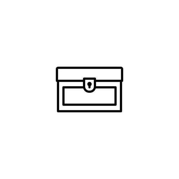 Truhe Schatz Icon Vektor Illustration — Stockvektor