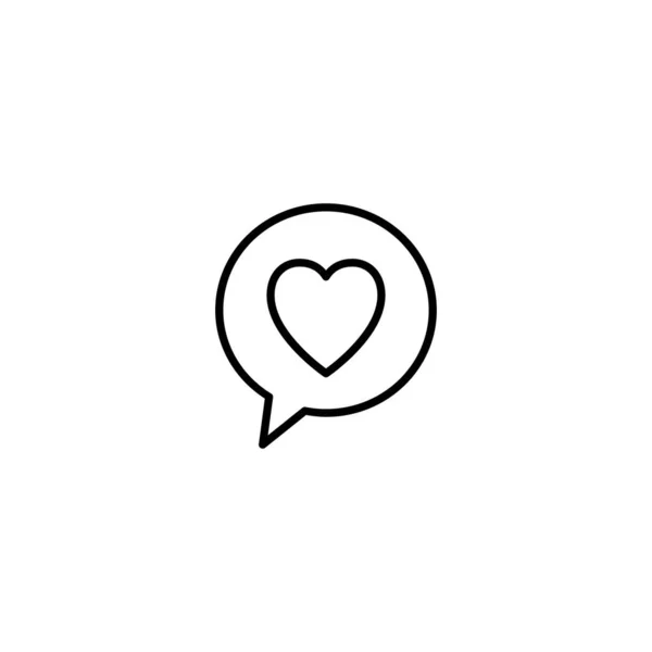 Ilustrace vektoru ikony rozhovoru lásky — Stockový vektor