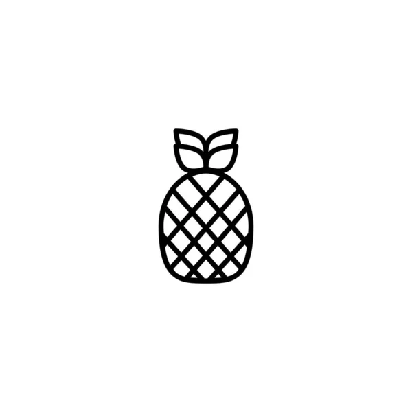 Ilustração vetor ícone de frutas de abacaxi —  Vetores de Stock