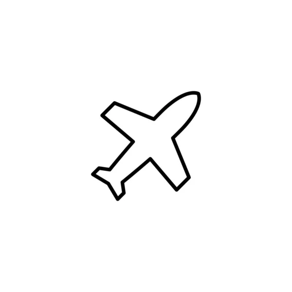 Plano, ícone do avião ilustração vetorial — Vetor de Stock