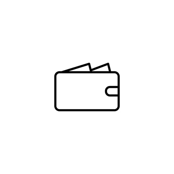 Portemonnee, portemonnee pictogram vector illustratie — Stockvector