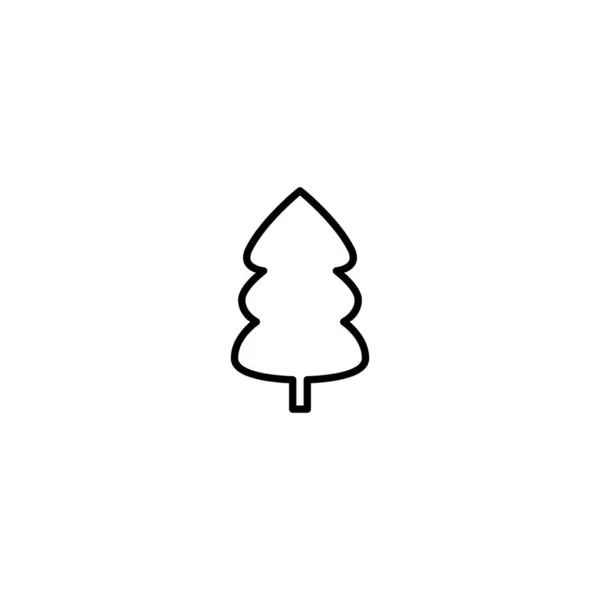 Árbol de navidad icono vector ilustración — Vector de stock