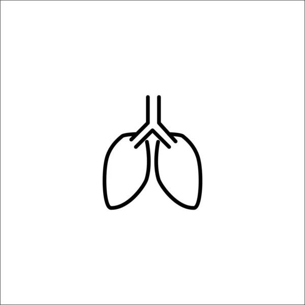 Απεικόνιση Φορέα Εικονίδιο Του Ανθρώπινου Πνεύμονα — Διανυσματικό Αρχείο