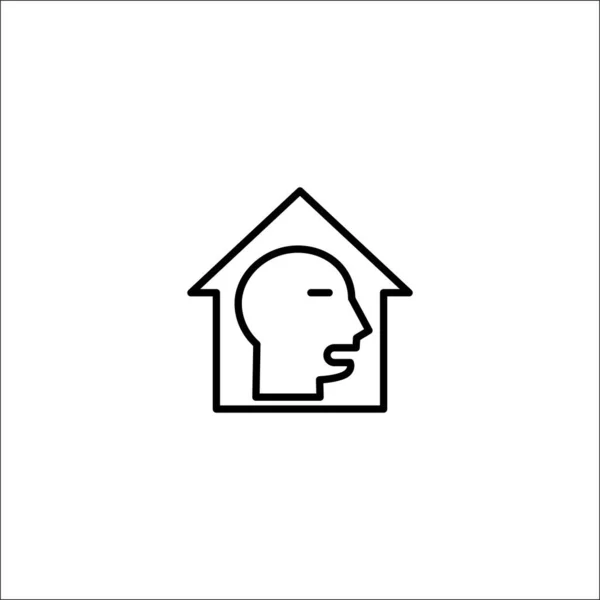 Stay Home Icon Vector Illustration — Stock Vector