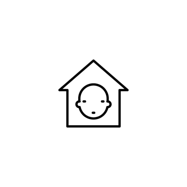 Bleiben Sie Hause Icon Vektor Illustration — Stockvektor