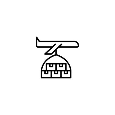 hava taşımacılığı simgesi vektör illüstrasyonu