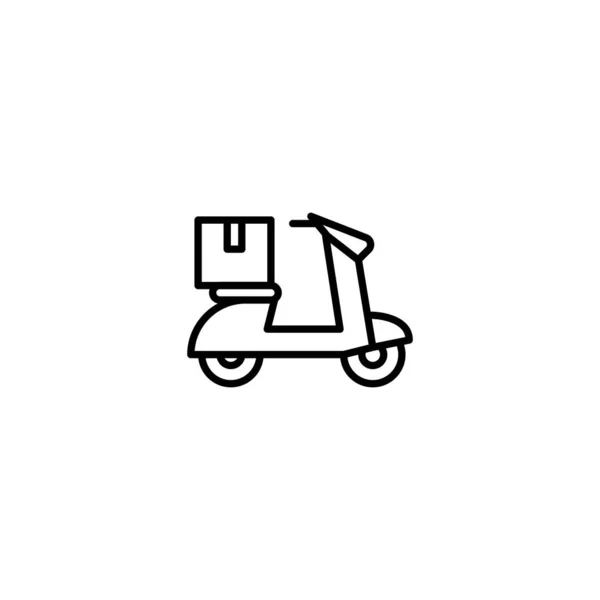 Livraison Scooter Icône Vectoriel Illustration — Image vectorielle
