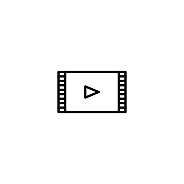Vídeo Película Icono Película Vector Ilustración — Vector de stock