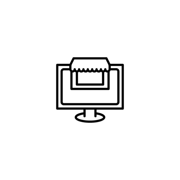 Online Shopping Symbol Vektor Illustration — Stockvektor