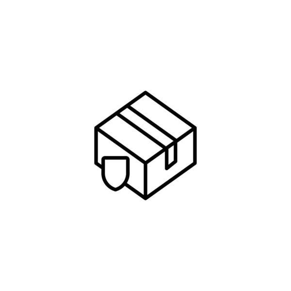 Icono Protección Del Paquete Vector Ilustración — Vector de stock