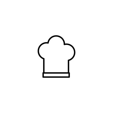 Şef şapka simgesi vektör illüstrasyonu