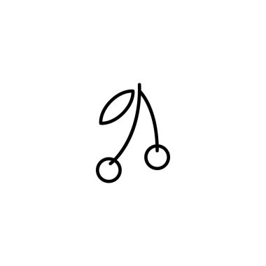 kiraz meyve simgesi vektör illüstrasyon