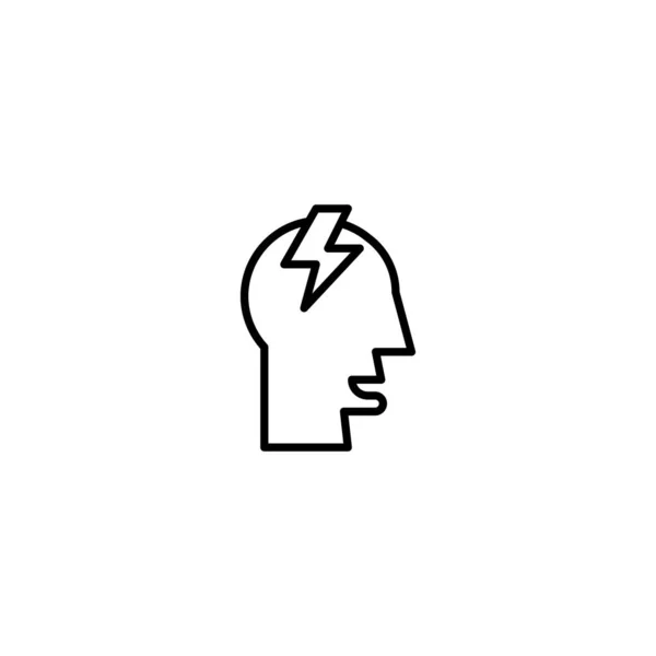 Idee Brainstorming Icon Vektor Illustration — Stockvektor