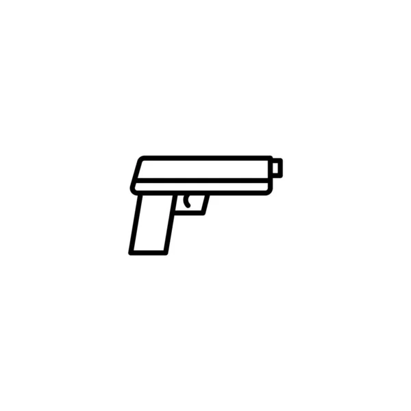 Pistola Pistola Icona Vettoriale Illustrazione — Vettoriale Stock