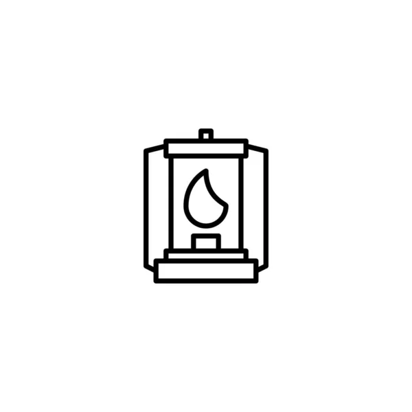 Camping Lantern Icon Vector Illustration — Stock Vector