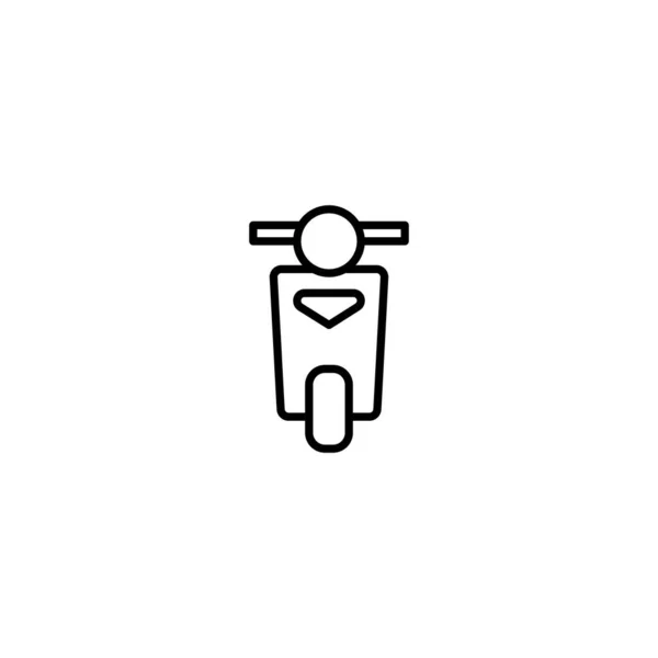 Moto Ciclomotor Ícone Vetor Ilustração — Vetor de Stock