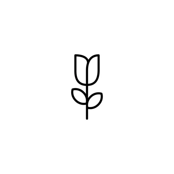 バラの花のアイコンベクトルイラスト — ストックベクタ
