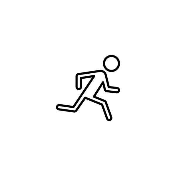 人間の走りアイコンベクトル図 — ストックベクタ