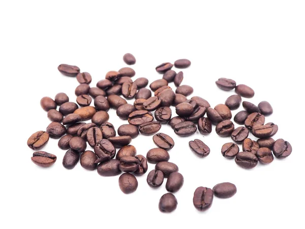 Chicchi Caffè Isolati Sfondo Bianco — Foto Stock