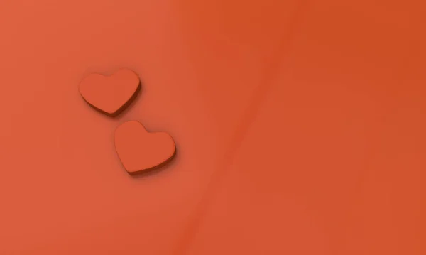 Render Illustration Heart Shape Minimal Background Wallpaper — ストック写真