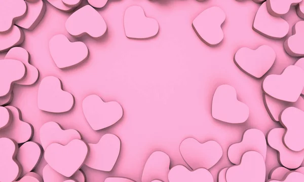Render Illustration Heart Shape Minimal Background Wallpaper — 스톡 사진