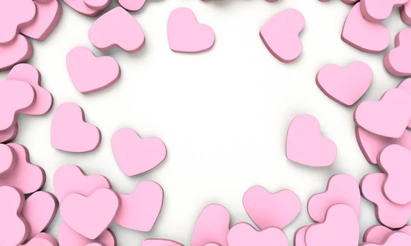 Render Illustration Heart Shape Minimal Background Wallpaper — 스톡 사진