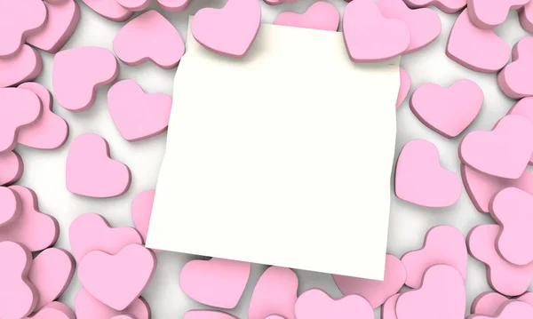 Vykreslení Ilustrace Tvar Srdce Minimální Pozadí Tapety — Stock fotografie