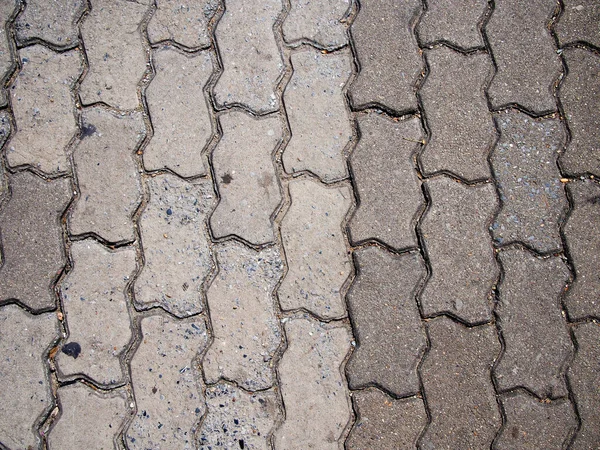 Foothpath Gray Brick Tile Texture Background — Stock Photo, Image
