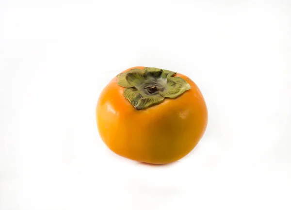 Izolované Plody Persimmon Bílém Pozadí — Stock fotografie
