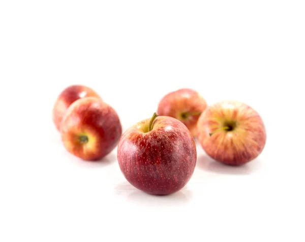 stock image Isolated red gala apples on white background