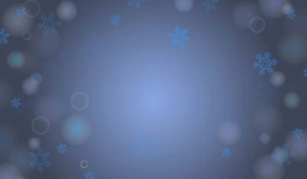浅蓝色雪花圣诞插图背景 — 图库照片