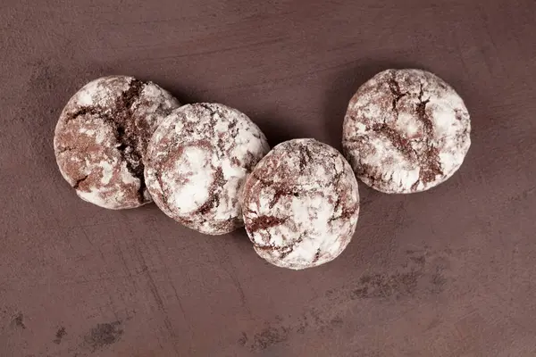 Biscuits Maison Aux Pépites Chocolat Sans Gluten Garnis Sucre Glace — Photo
