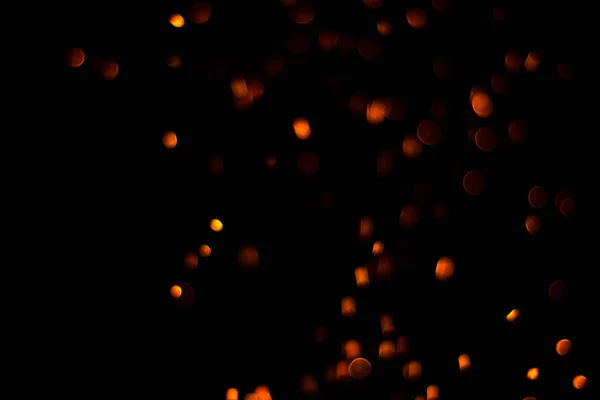 Fuego Sobre Fondo Negro Llama Naranja Fuego Nocturno —  Fotos de Stock