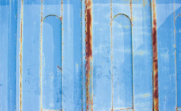 Синий Старый Ржавый Фон Ворот — стоковое фото